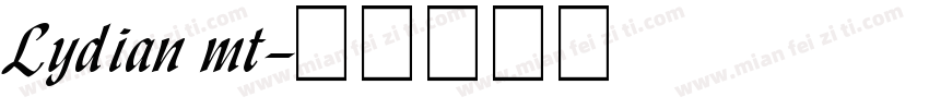 Lydian mt字体转换